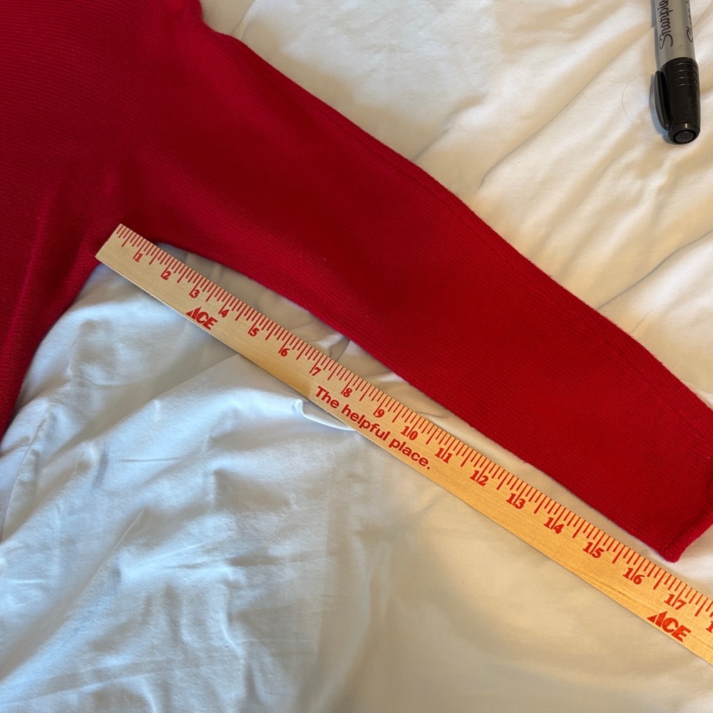 Michael Kors Vibrant‎ Red Long Sleeve Top - Picture 7 of 9
